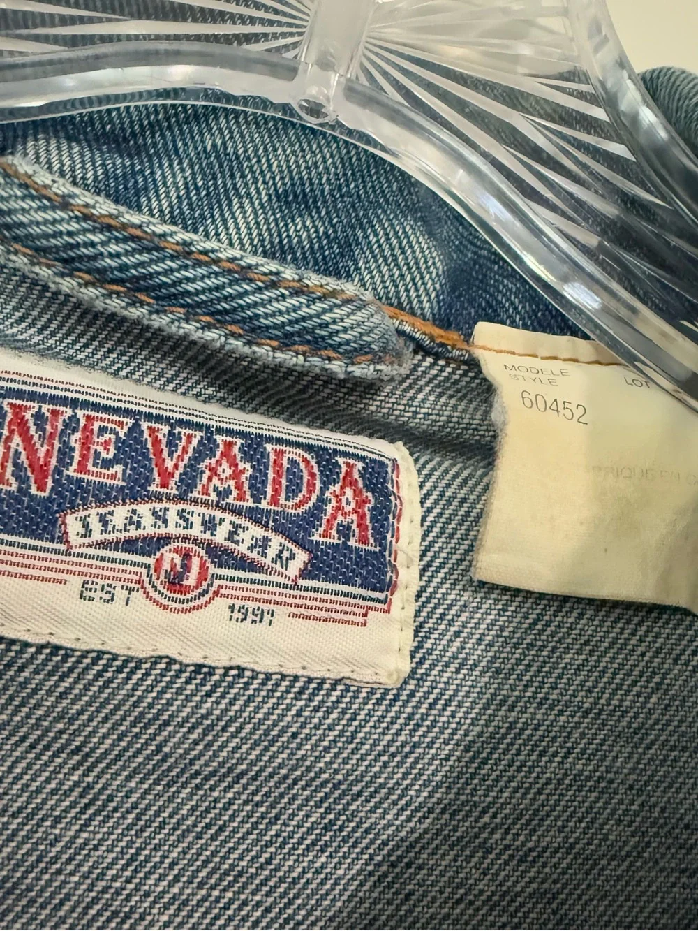 Vintage men’s denim Jean jacket Nevada Jeanswear Model 60452- size XXL